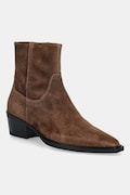 Vagabond Shoemakers velúr bokacsizma KELSEY barna, magassarkú, 5810-140-89