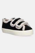 Inuikii sneakers din piele întoarsă Shearling Low Velcro culoarea negru, 1001.001.0231.000
