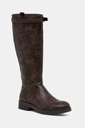 U.S. Polo Assn. kozaki YLENIA001 damskie kolor brązowy na płaskim obcasie YLENIA001W/EY1