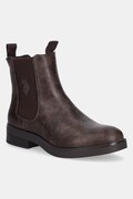 Μπότες τσέλσι U.S. Polo Assn. YLENIA003 χρώμα: καφέ, YLENIA003W/EY1