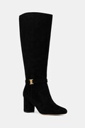 Lauren Ralph Lauren csizma velúrból Kellie Tl Hl fekete, magassarkú, 802967843001
