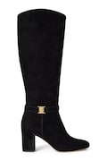 Lauren Ralph Lauren csizma velúrból Kellie Tl Hl fekete, magassarkú, 802967843001