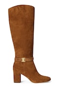 Lauren Ralph Lauren stivali in pelle scamosciata Kellie Tl Hl colore marrone 802967843002