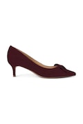 Γόβες σουέτ Lauren Ralph Lauren Adrienne Bow χρώμα: μοβ, 802980116003