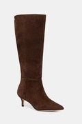 Lauren Ralph Lauren kozaki zamszowe Mckay Tl Hl damskie kolor brązowy na szpilce 802967811004