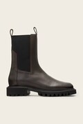Шкіряні черевики AllSaints HALLIE BOOT колір коричневий на плоскому підборі W115FB
