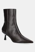 AllSaints botki skórzane VIVIAN BOOT damskie kolor brązowy na szpilce W008FD