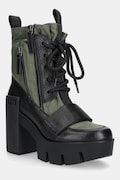 Členkové topánky United Nude Grip Combat Mid zelená farba, na podpätku, 10962904165