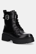 HUGO workery Kris damskie kolor czarny na platformie 50552730