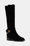 Semišové boty Steve Madden Xtreme dámské, černá barva, na plochém podpatku, 11005013
