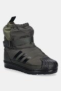 Дитячі чоботи adidas Originals SUPERSTAR 360 WTR BOOT колір зелений JQ7950