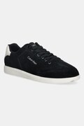 Замшеві кросівки Calvin Klein LOW CUPSOLE LACEUP SU колір чорний HM0HM01946
