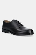 Calvin Klein półbuty męskie skórzane ESS RUBBER DERBY LTH czarne HM0HM02056
