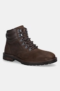 Черевики з нубуку Tommy Hilfiger CLEATED HILFIGER WRM HOOK BOOT колір коричневий FM0FM05699