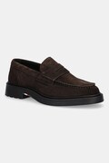 Semišové mokasíny Tommy Hilfiger HILFIGER COMFORT LWT SDE LOAFER pánské, hnědá barva, FM0FM05727