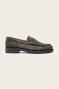Δερμάτινα μοκασίνια AllSaints BLOOM SUEDE LOAFER ανδρικά, χρώμα: γκρι, M022FC