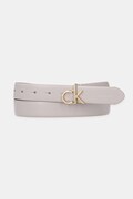 Calvin Klein pasek skórzany damski kolor szary LV04F7033G