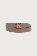 Calvin Klein pasek dwustronny damski skórzany beżowy LV04F7044G
