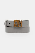 Δερμάτινη ζώνη Pinko χρώμα: γκρι, KFAV002.C.TV100