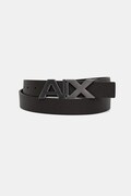 Armani Exchange pasek skórzany dwustronny męski kolor szary 951058 CC505