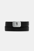 Δερμάτινη ζώνη Trussardi χρώμα: μαύρο, B346B000010N