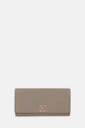 Calvin Klein portfel skórzany damski kolor beżowy LV04F1098G