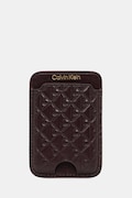 Calvin Klein etui na karty skórzane kolor bordowy LV04F1100G