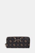 Guess portfel SILIA damski kolor brązowy SWGP98 90146