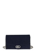 Lauren Ralph Lauren kopertówka zamszowa kolor granatowy 432980761