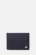 Kožené pouzdro na karty Tommy Hilfiger tmavomodrá barva, AM0AM13517