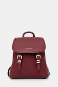 Кожена раница MICHAEL Michael Kors QUINN дамска в бордо малък размер с изчистен дизайн 30T5GQNB0L