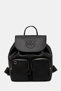 Pinko plecak skórzany damski kolor czarny mały z aplikacją 104351 A29Q