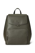 Kožený ruksak Lauren Ralph Lauren zelená farba, veľký, jednofarebný, 431969355