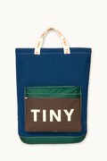 Dětská taška Tinycottons COLOR BLOCK TOTEPACK tmavomodrá barva, AW25-509