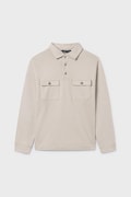 Mayoral longsleeve din bumbac pentru copii culoarea bej, uni, 7103