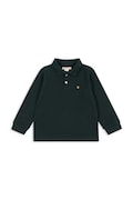 Konges Sløjd polo bawełniane dziecięce FLORIAN LS POLO GOTS kolor zielony gładki KS103811