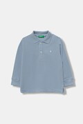 United Colors of Benetton longsleeve bawełniany dziecięcy kolor niebieski gładki 3089G3009