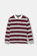 United Colors of Benetton polo bawełniane dziecięce kolor szary gładki 33CKC301X