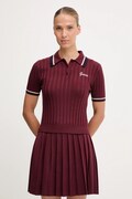 Guess polo z dodatkiem wełny SABINA damski kolor bordowy V5BP04 Z1152