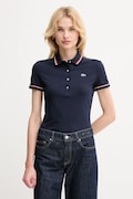 Тениска с яка Lacoste дамска в тъмносиньо DF5284