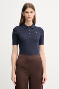Lacoste polo bawełniane damski kolor granatowy DF5296