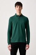 Tommy Hilfiger longsleeve męski z bawełną zielony MW0MW20183