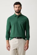 Tommy Hilfiger tričko s dlhým rukávom pánske s bavlnou zelené MW0MW20183