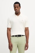 Tommy Hilfiger polo bawełniane męski kolor beżowy gładki MW0MW40701