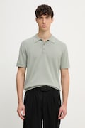 Calvin Klein úpletové polo tričko pánske bavlnené zelené LV04LC326G