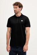 Karl Lagerfeld polo bawełniane męski kolor czarny wzorzysty 554201.745006