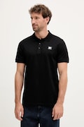 Karl Lagerfeld polo bawełniane męski kolor czarny wzorzysty 554201.745006