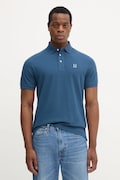 Hackett London polo bawełniane męski kolor granatowy gładki HM5600001