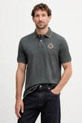 Bavlněné polo tričko Hackett London pánské, šedá barva, s aplikací, HM5600031