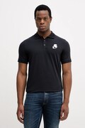 Karl Lagerfeld polo męski kolor granatowy z nadrukiem 554235.745401